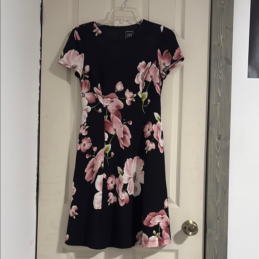 Black & Pink Floral Dress